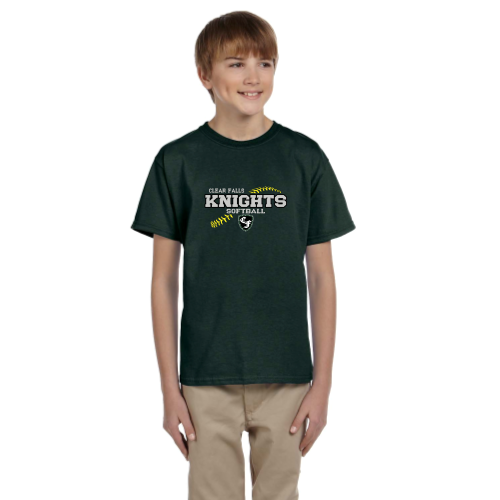 Load image into Gallery viewer, Clear Falls Knights - Softball - Youth Short Sleeve Cotton Tee
