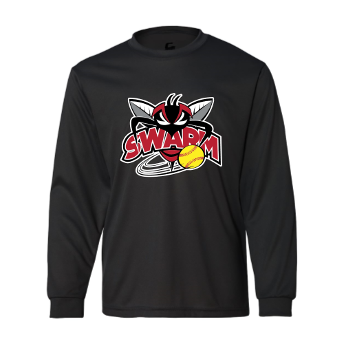 Load image into Gallery viewer, Heyworth Swarm - SoftBall - Ladies LS Performance Tee
