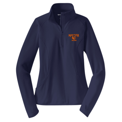 Manchester Bears Football -  Ladies Sport Wicking 1/4 Zip Pullover Navy