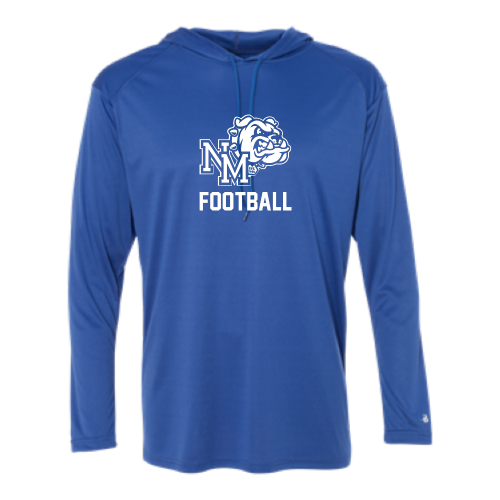 North Mason Football - Adult LS Performance Tee with Hood