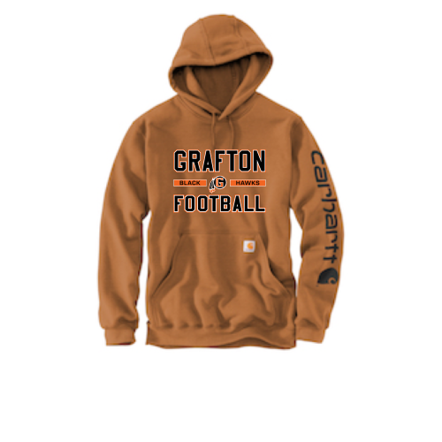 Grafton Black Hawks - Carhartt Midweight Hooded Logo Sweatshirt