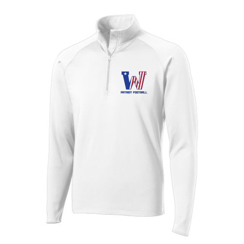 Load image into Gallery viewer, Washington Patriot Football - Light - Sport Wicking 1-4 Zip Pullover
