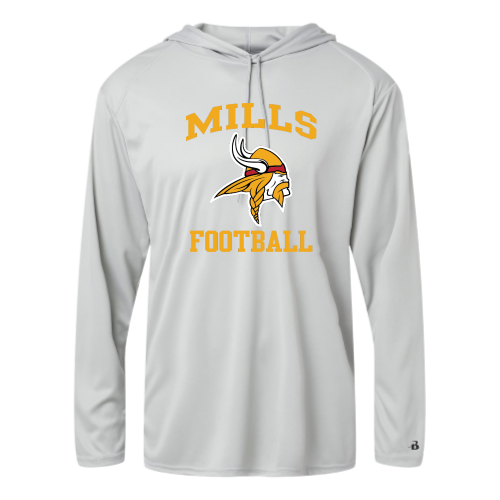 Load image into Gallery viewer, Mills HS - Adult LS Performance Tee with Hood
