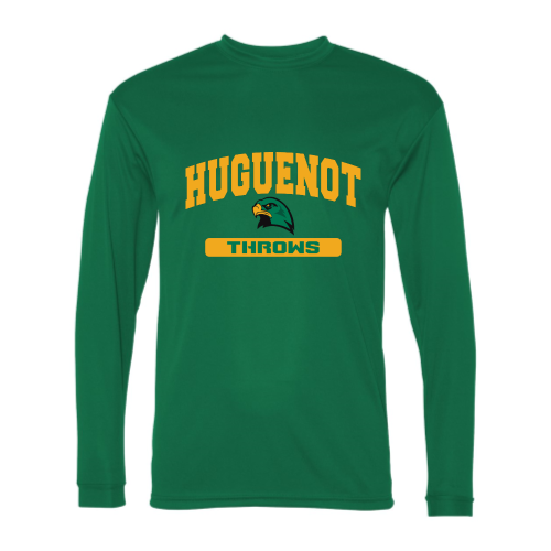Huguenot Track and Field Throws - Adult LS Performance Tee