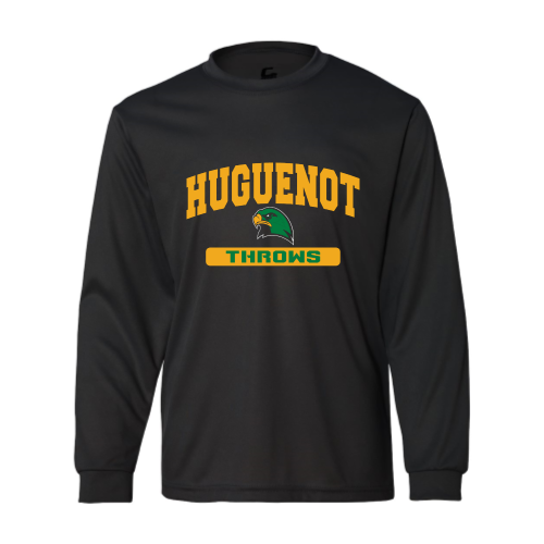 Huguenot Track and Field Throws - Ladies LS Performance Tee
