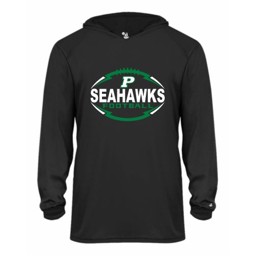 Load image into Gallery viewer, Peninsula Youth Seahawks - Youth LS Performance Tee with Hood
