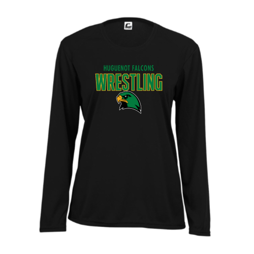 Huguenot Wrestling - Ladies LS Performance Tee