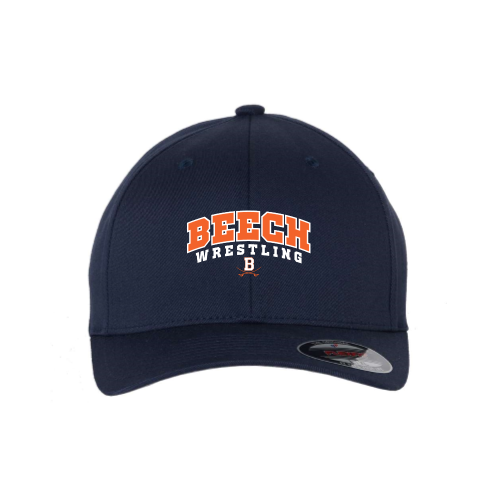 Beech High School Wrestling Navy - Cotton Blend Fitted Cap