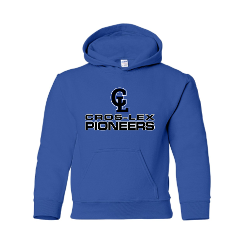 Load image into Gallery viewer, Cros-Lex Pioneers - Youth Pullover Hood Sweatshirt
