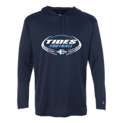 Load image into Gallery viewer, Peninsula Youth Football - Adult LS Performance Tee with Hood
