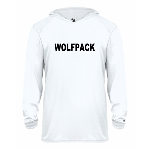 Load image into Gallery viewer, Lincoln Wolfpack - Youth LS Performance Tee with Hood
