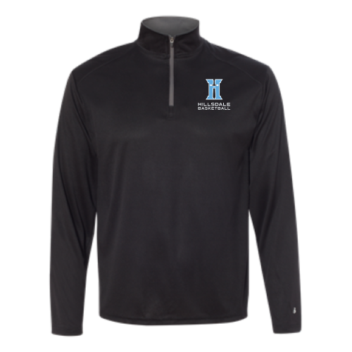 Hillsdale Basketball - B-Core Quarter-Zip Pullover - Black