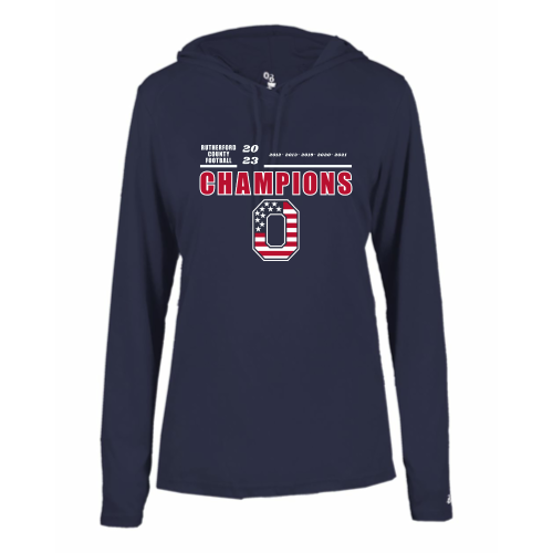 Load image into Gallery viewer, Oakland Middle School - Ladies LS Performance Tee with Hood
