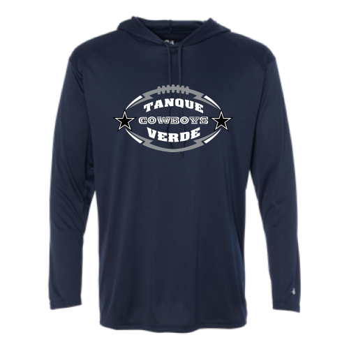 Tanque Verde Cowboys - Adult LS Performance Tee with Hood