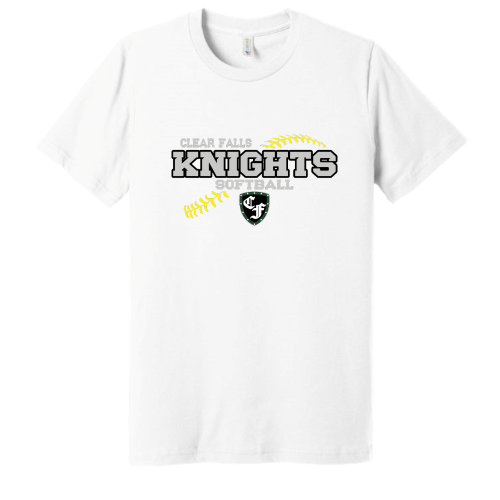 Load image into Gallery viewer, Clear Falls Knights - Softball - Canvas Adult Short Sleeve Cotton Tee
