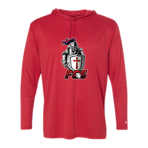 Load image into Gallery viewer, Faith Christian School - Adult LS Performance Tee with Hood
