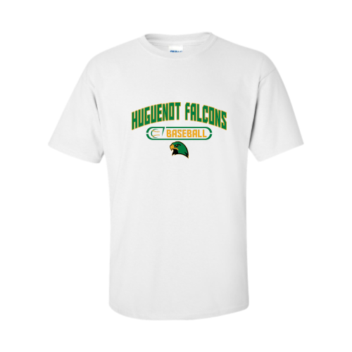 Load image into Gallery viewer, Huguenot Falcons Baseball - Adult Short Sleeve Cotton Tee
