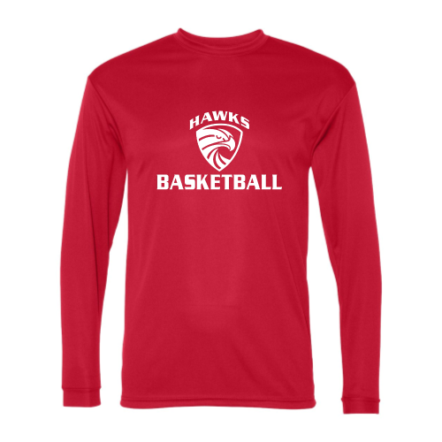 HADLEY - Hawks Basketball - Adult LS Performance Tee