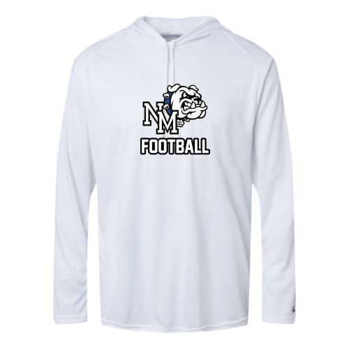 Load image into Gallery viewer, North Mason Football - Adult LS Performance Tee with Hood
