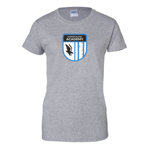 Load image into Gallery viewer, Copper Island Academy - Ladies Short Sleeve Cotton Tee
