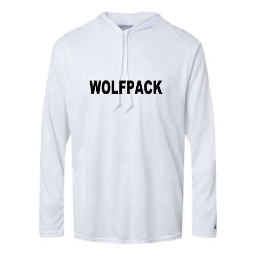 Lincoln Wolfpack - Adult LS Performance Tee with Hood