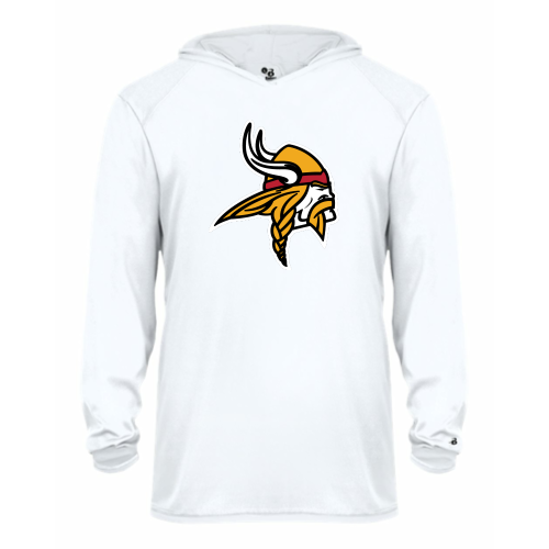 Load image into Gallery viewer, Mills Football - Youth LS Performance Tee with Hood
