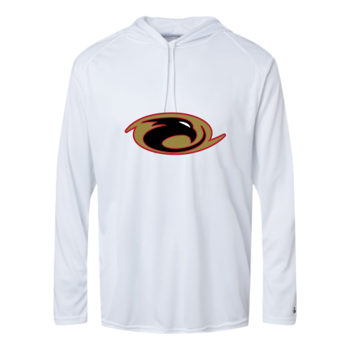 Load image into Gallery viewer, Thunderhawks Softball - Adult LS Performance Tee with Hood
