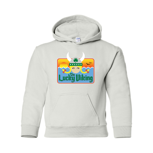 Load image into Gallery viewer, The Lucky Viking -  Youth Pullover Hood Sweatshirt
