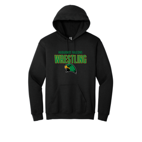 Huguenot Wrestling - Adult Pullover Hood Sweatshirt