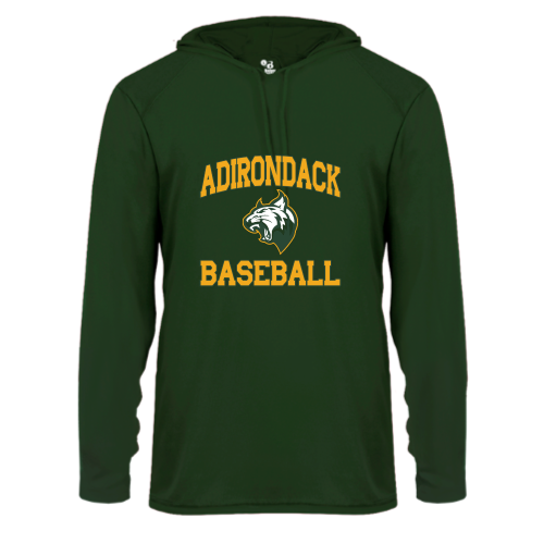 Adirondack Baseball - Adult LS Performance Tee with Hood