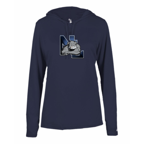 Northern Lehigh Wrestling -Ladies LS Performance Tee with Hood