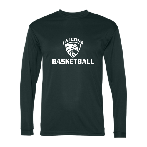 HADLEY - Falcons Basketball - Adult LS Performance Tee