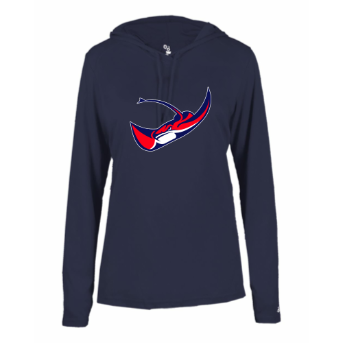 Cross Schools - Ladies LS Performance Tee with Hood