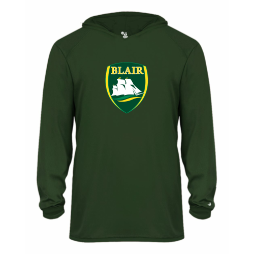 Load image into Gallery viewer, Blair Middle School - Youth LS Performance Tee with Hood
