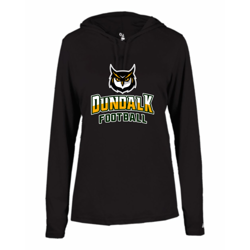 Load image into Gallery viewer, Dundalk High School - Ladies LS Performance Tee with Hood
