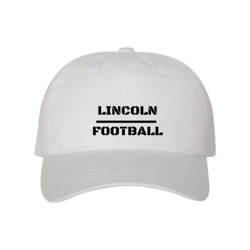 Lincoln Football - Classic Dad Cap - White